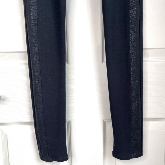 SPANX Ready To Wow High Rise Snakeskin Tuxedo Leggings (Black) #2436 - Small - Picture 4 of 11